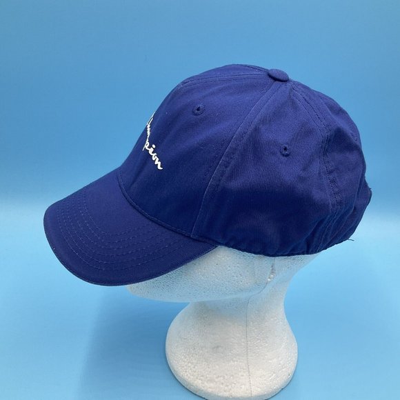 Champion Blue Hook & Loop Adjustable Cotton Cap Hat One Size - Picture 3 of 8